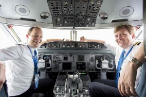 Dutch King Willem-Alexander as a KLM pilot