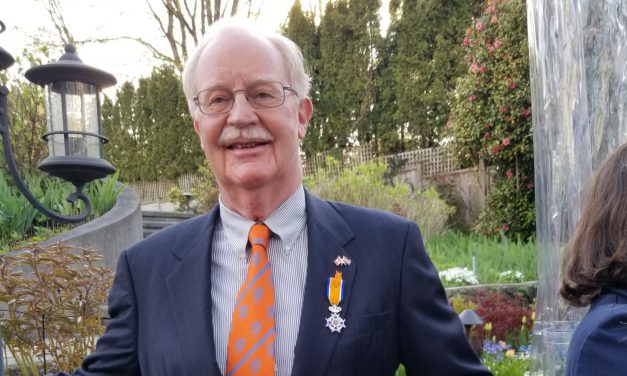 Erik van der Ven receives Royal recognition from the King of the Netherlands on King’s Day (Koningsdag) in Vancouver, British Columbia.